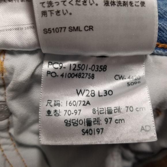 Levi's 501 Original Fit Rigid Denim Jeans in Athens Crown Medium Wash Size 28x30 - Picture 15 of 16